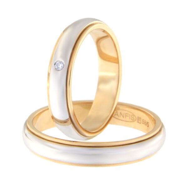 Kullast abielusõrmus teemantidega Kood: Rn0112-4l-pvl-akl-1k lõiketa
