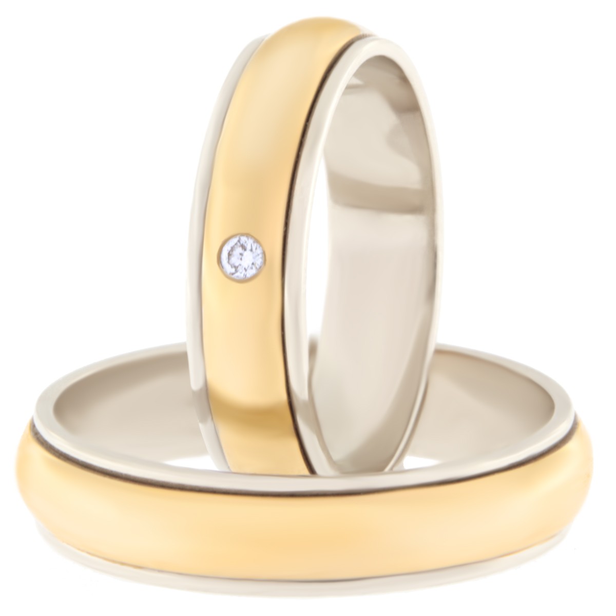 Kullast abielusõrmus teemantiga Kood: Rn0112-5l-pks-av-1k-lõiketa