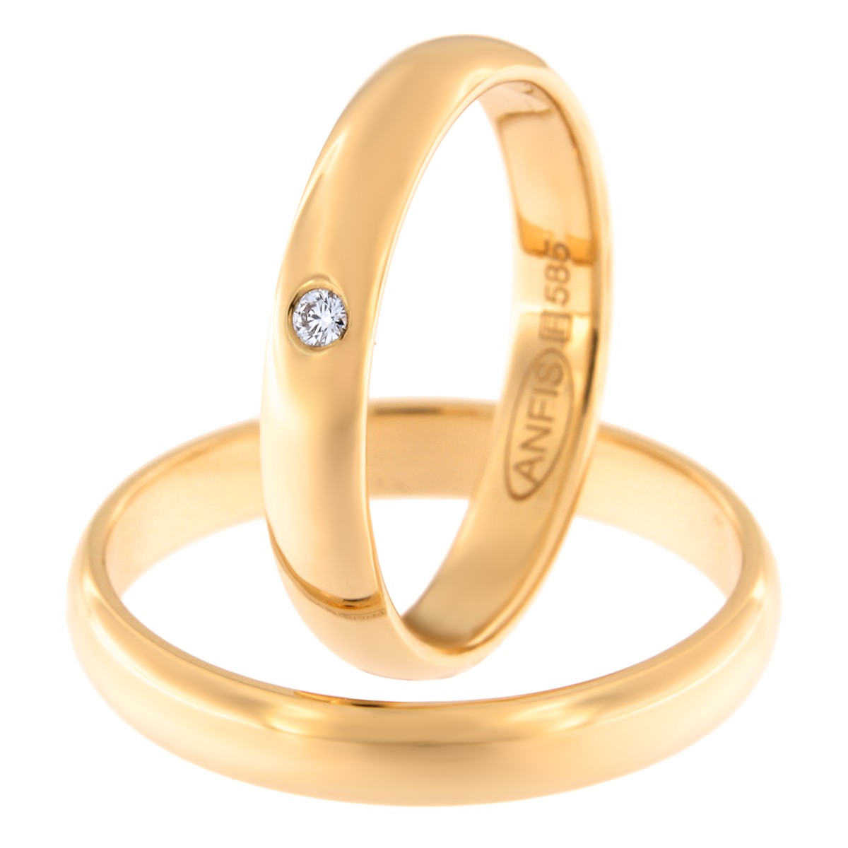 Kullast abielusõrmus teemantiga Kood: Rn0116-3,5-1k