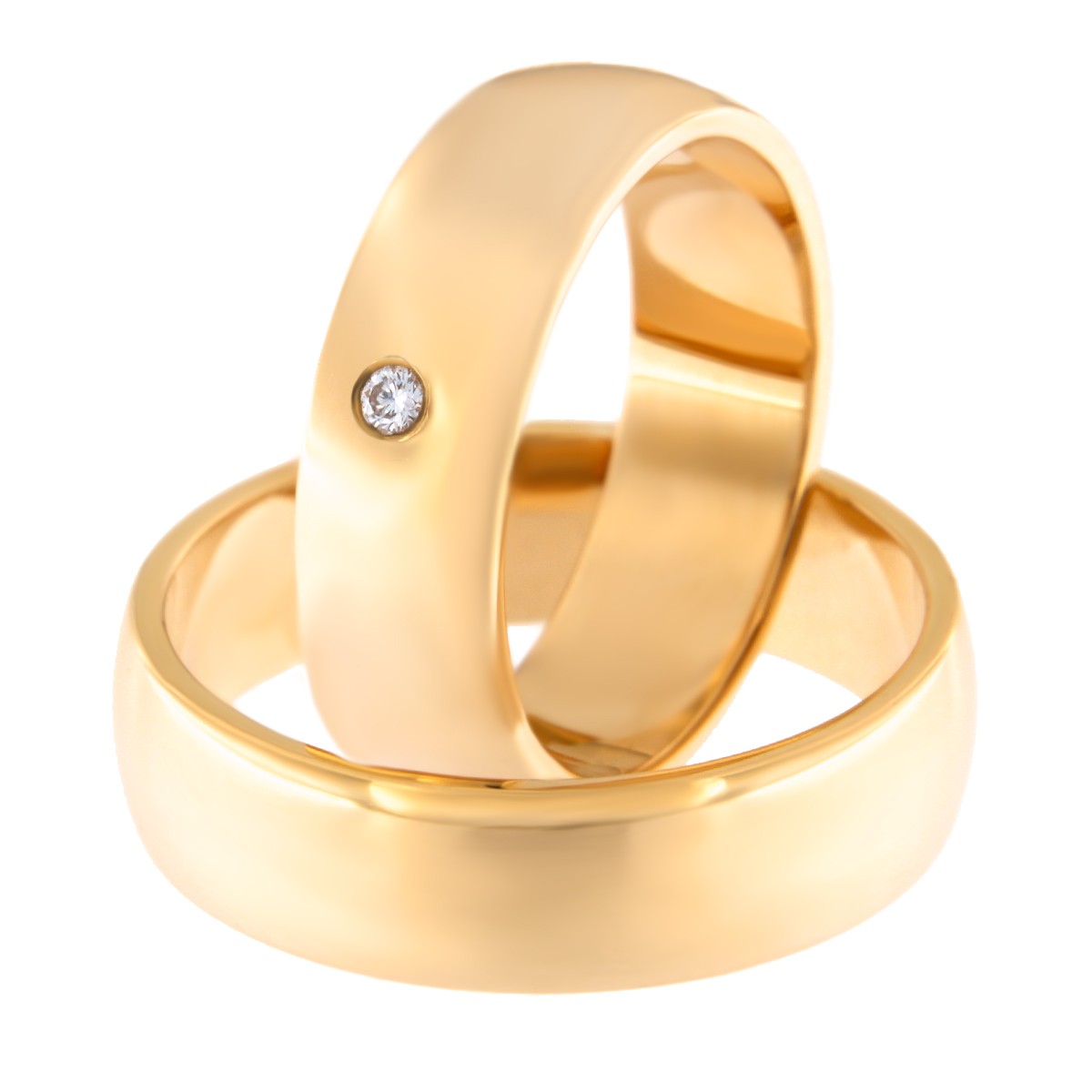 Kullast abielusõrmus teemantiga Kood: Rn0116-6-1k