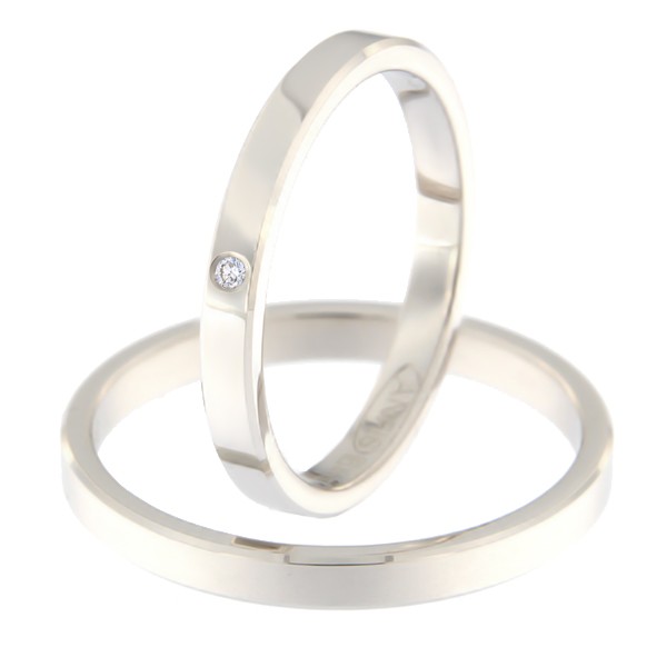 Kullast abielusõrmus teemantiga Kood: rn0167-2,5-1k-v