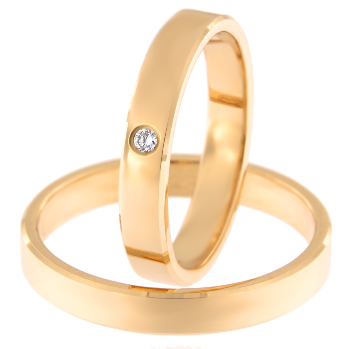 Kullast abielusõrmus teemantiga Kood: rn0167-3,5-1k