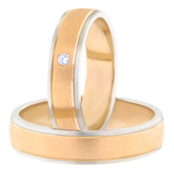Kullast abielusõrmus teemantiga Kood: Rn0172-5-pkm1-avm1-1k