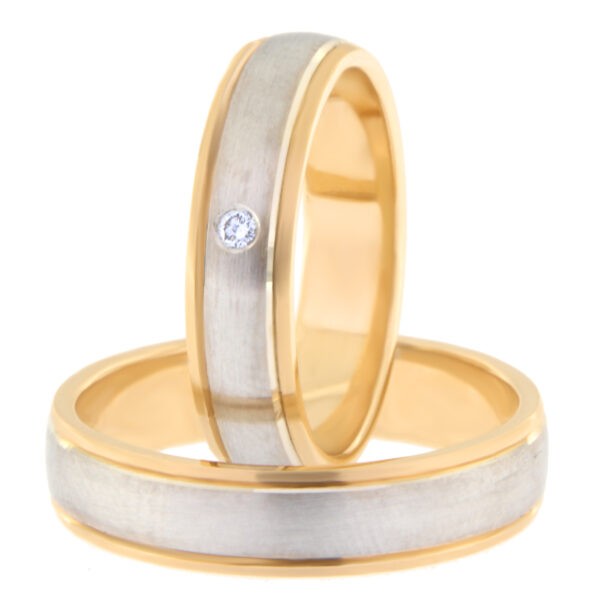Kullast abielusõrmus teemantiga Kood: Rn0172-5-pvm1-akm1-1k