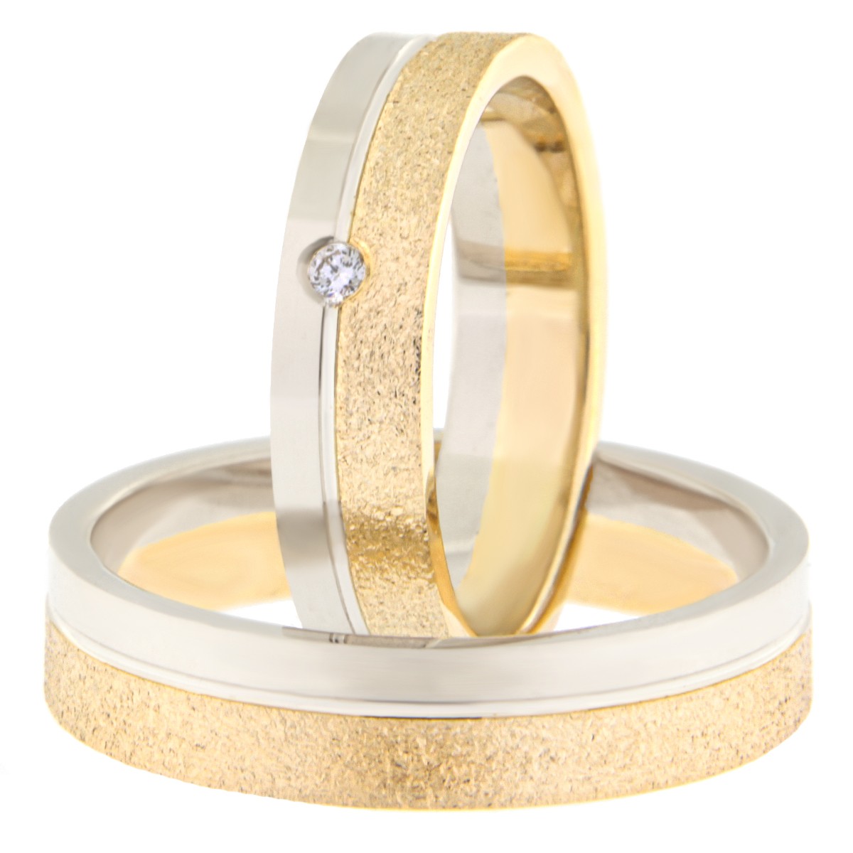 Kullast abielusõrmus teemantiga Kood: Rn0152-5-1/3vl-2/3km4-1k