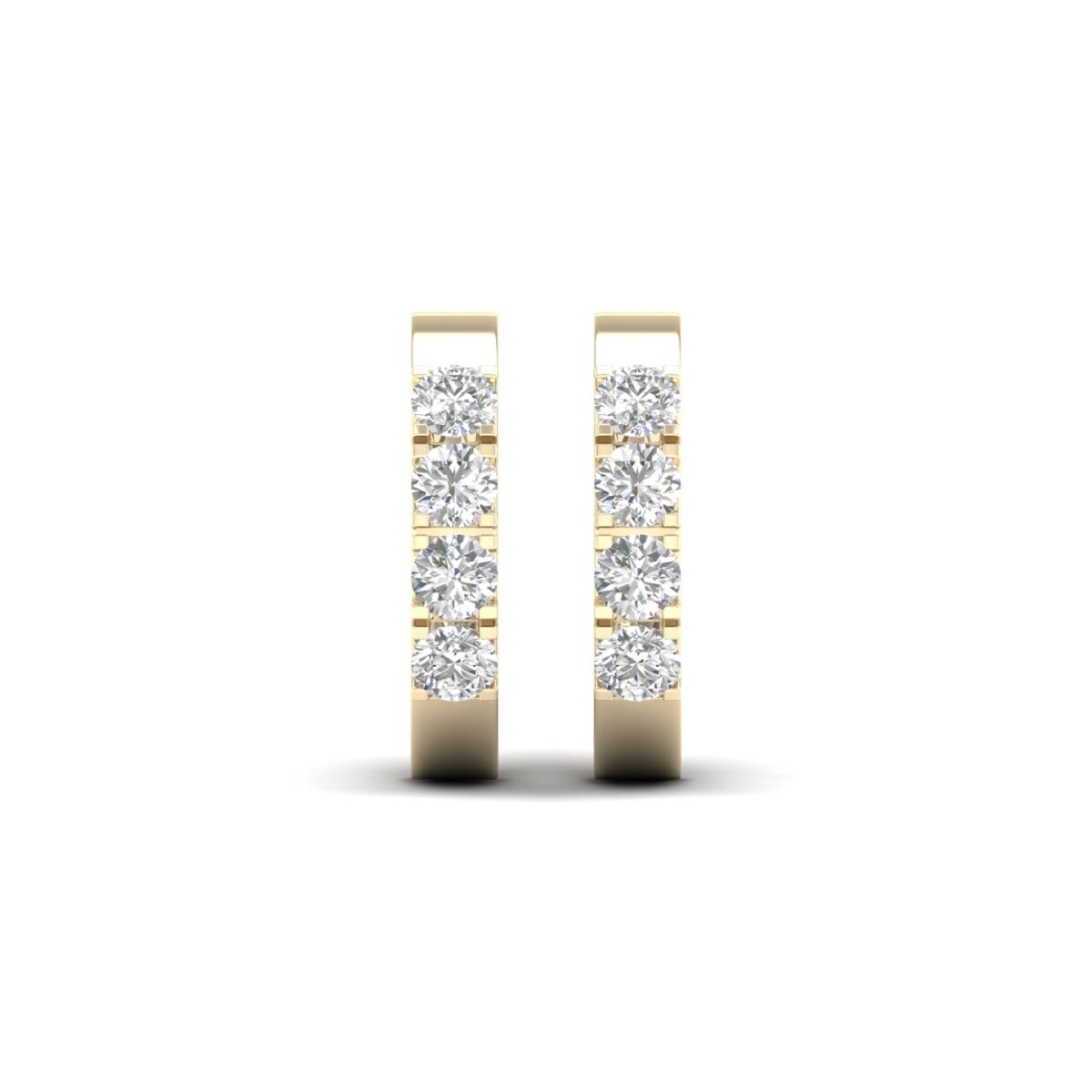 Kullast kõrvarõngad teemantidega 0,32 ct. Kood: 81hf