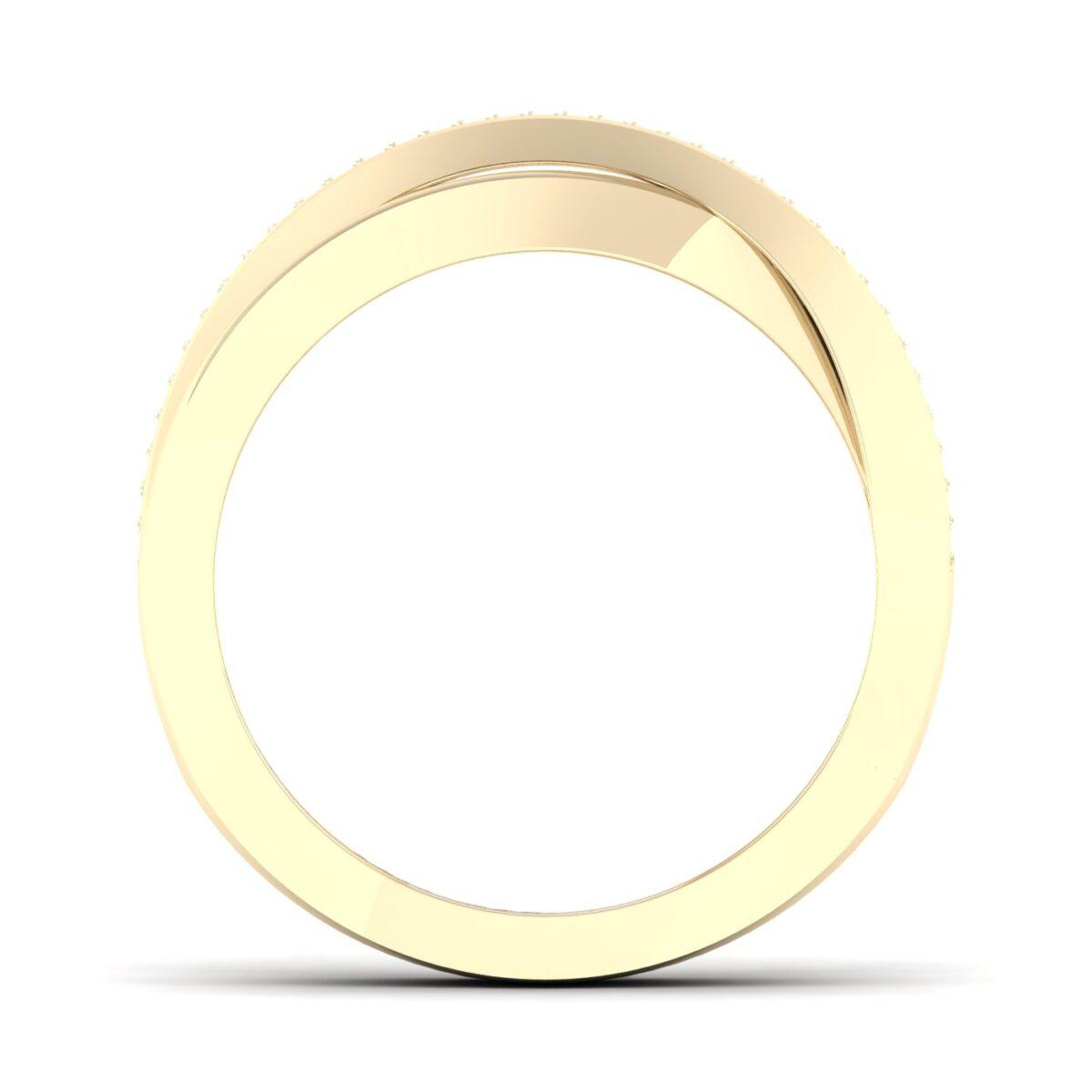 Kullast sõrmus teemantidega 0,17 ct. Kood: 2hf
