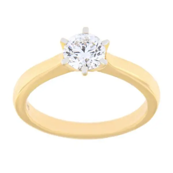 Gold ring with diamond 0,75 ct. Code: 85am