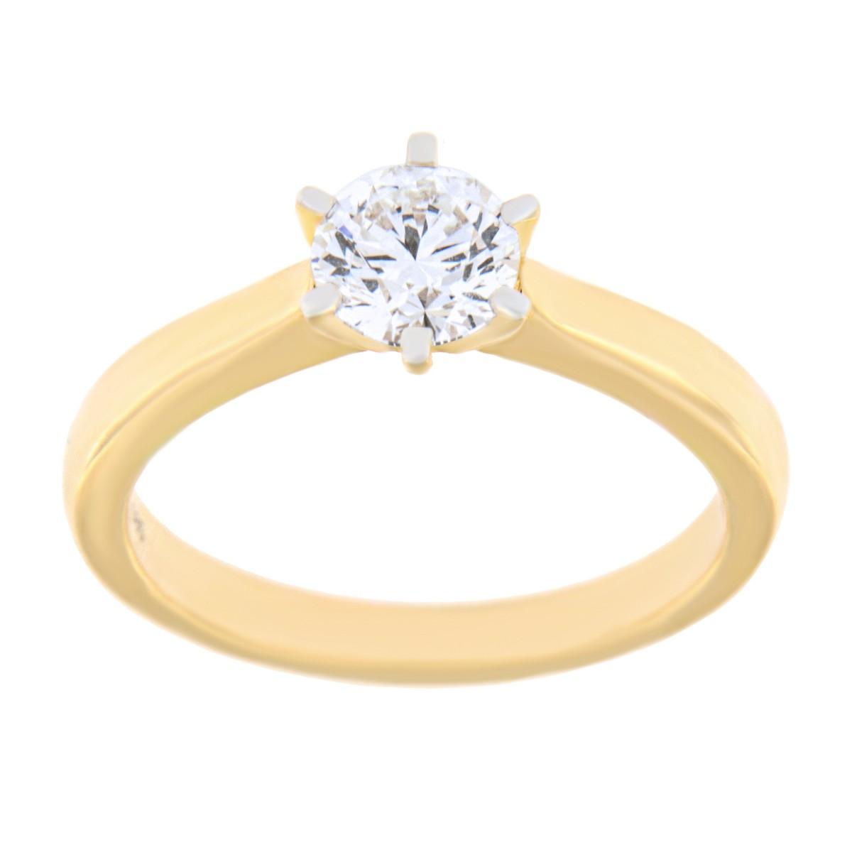 Gold ring with diamond 0,75 ct. Code: 85am