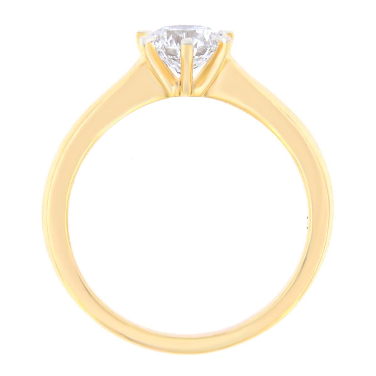 Золотое кольцо с бриллиантам 0,75 ct. Kood: 85am