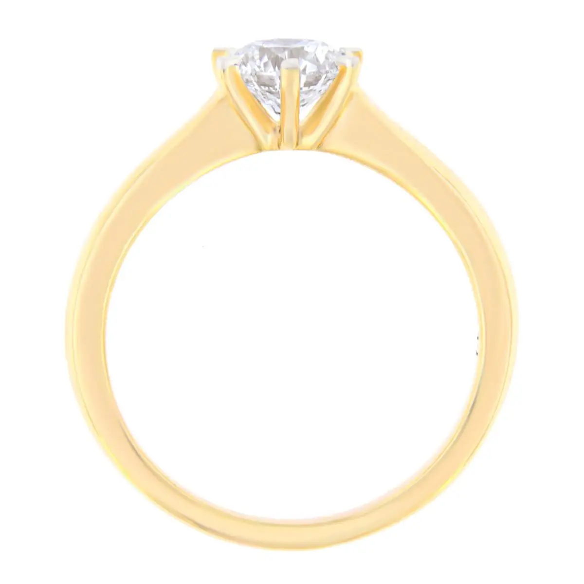 Kullast sõrmus teemantiga 0,75 ct. Kood: 85am