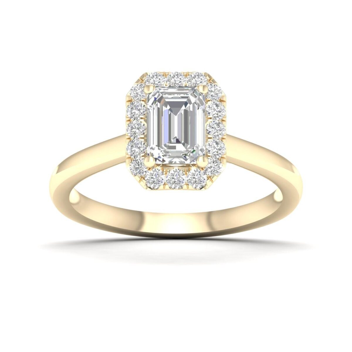 Kullast sõrmus teemantidega 0,90 ct. Kood: 51hh