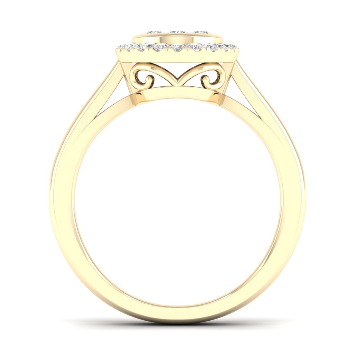 Kullast sõrmus teemantidega 0,25 ct. Kood: 54hh
