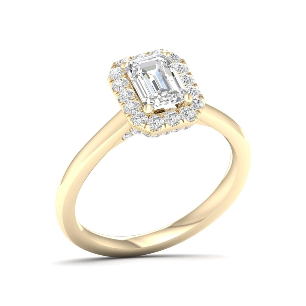 Kullast sõrmus teemantidega 0,90 ct. Kood: 51hh
