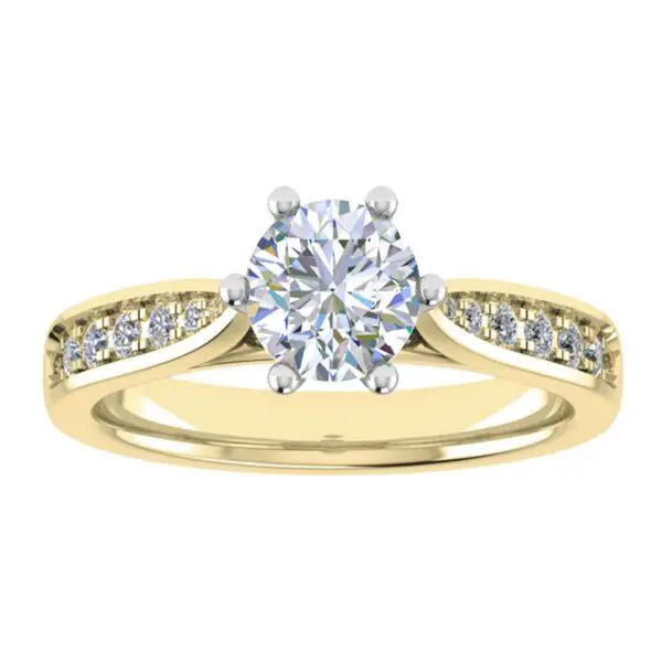 Kullast sõrmus teemantidega 1,16 ct. Kood: RX4602
