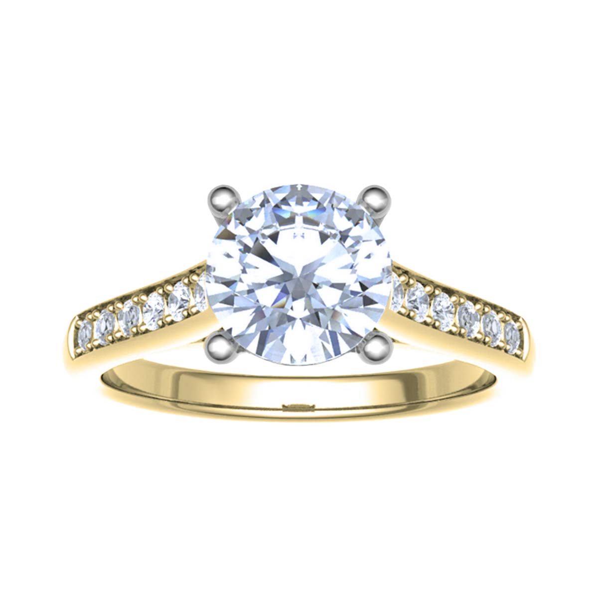 Золотое кольцо с бриллиантами 1,19 ct. Kood: RX6814