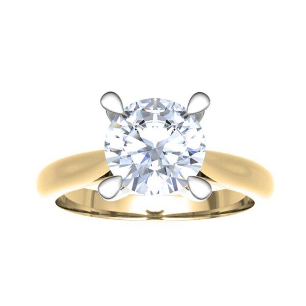 Gold ring with diamond 1,00 ct. Code: RX3067