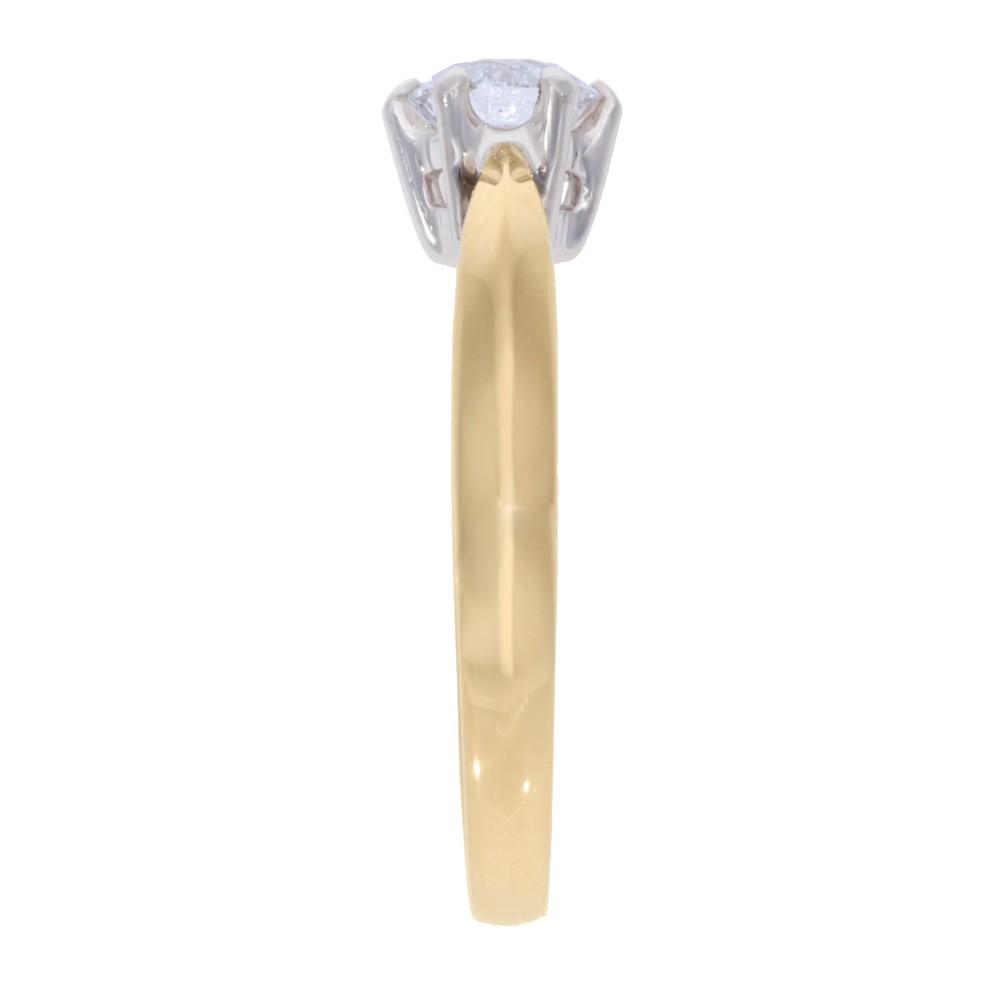 Kullast sõrmus teemantiga 0,50 ct. Kood: RX3195-Y-0,50