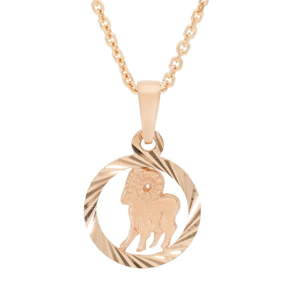 Gold pendant, zodiac sign Aries Code: pn0105-jäär