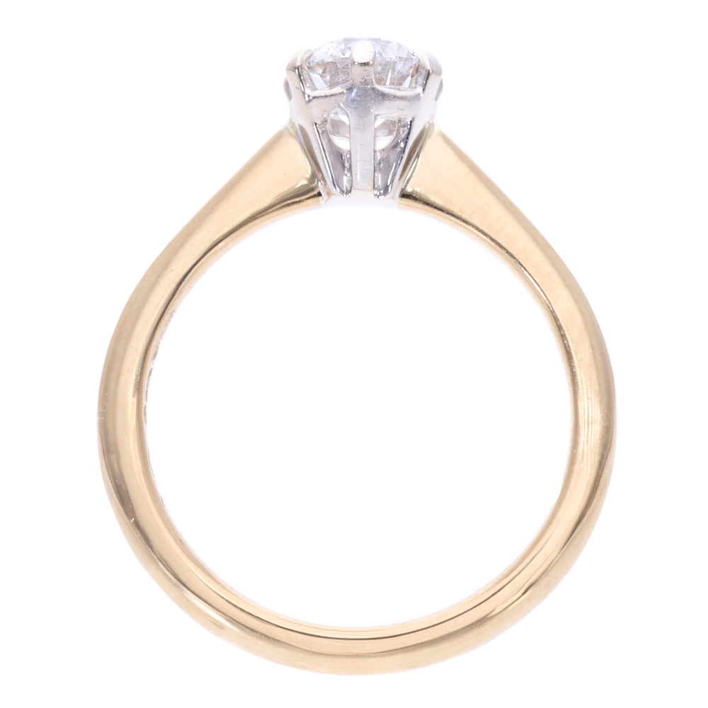 Kullast sõrmus teemantiga 0,80 ct. Kood: RX12381-Y-0,80