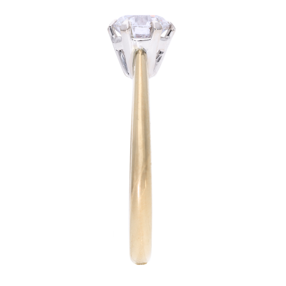 Kullast sõrmus teemantiga 0,80 ct. Kood: RX12381-Y-0,80