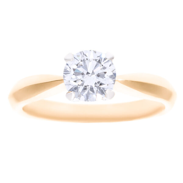 Kullast sõrmus teemantiga 0,80 ct. Kood: RX3105-Y-0,80