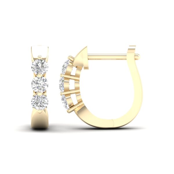 Kullast kõrvarõngad teemantidega 0,33 ct. Kood: 88hka