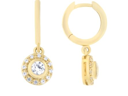 Gold earrings with cubic zirconia Code: 0660664-2