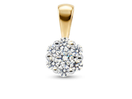 Kullast ripats teemantidega 0,24 ct. Kood: 100una