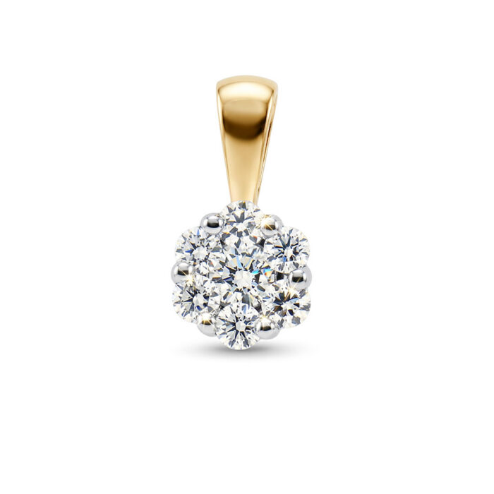 Kullast ripats teemantidega 0,24 ct. Kood: 100una