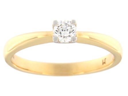 Gold ring with diamond 0,20 ct. Code: 77ar