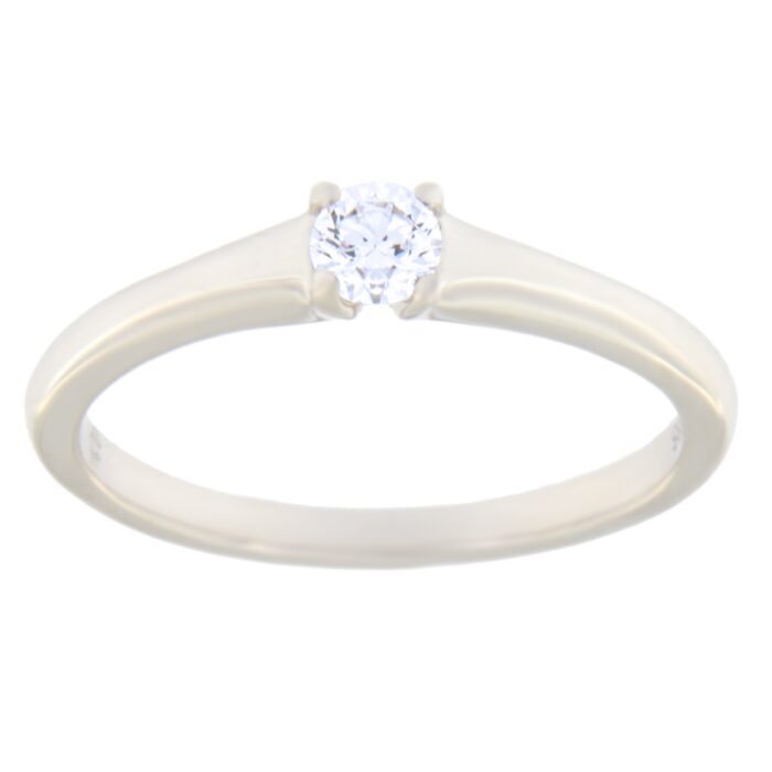 Kullast sõrmus teemantiga 0,15 ct. Kood: 69ap,106ae