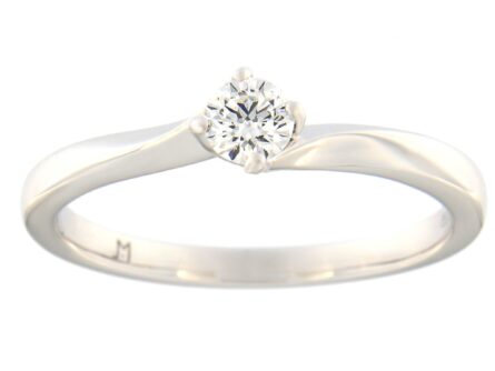 Kullast sõrmus teemantiga 0,22 ct. Kood: 96ar,79ap
