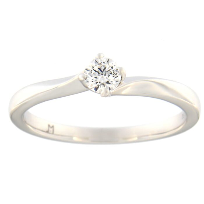 Kullast sõrmus teemantiga 0,22 ct. Kood: 96ar,79ap