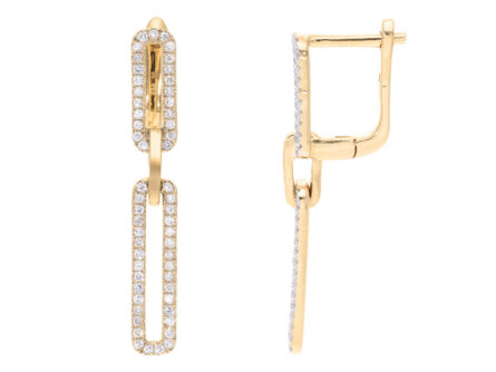 Kullast kõrvarõngad teemantidega 0,33 ct. Kood: 2hkc, 110hka