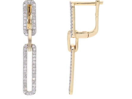 Kullast kõrvarõngad teemantidega 0,33 ct. Kood: 2hkc, 110hka