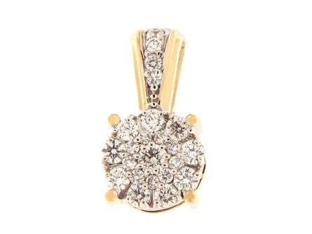 Kullast ripats teemantidega 0,28 ct. Kood: 111ay, 201ae