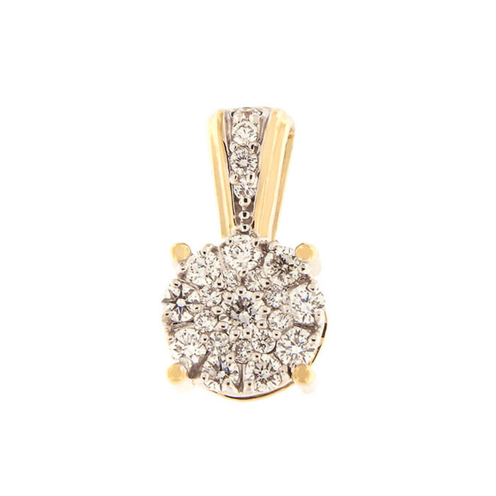 Kullast ripats teemantidega 0,28 ct. Kood: 111ay, 201ae