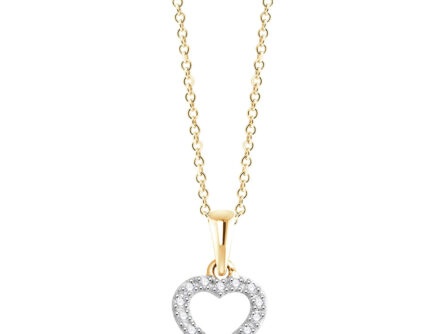 Gold pendant with 0,05 ct diamonds. Code: 112ay