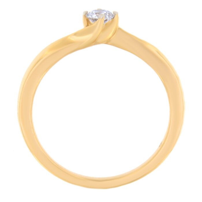 Kullast sõrmus teemantiga 0,15 ct. Kood: 100ar,113ae - Image 2