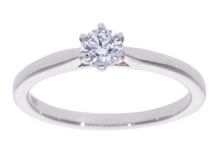 Kullast sõrmus teemantiga 0,28 ct. Kood: 113ap, 67ae