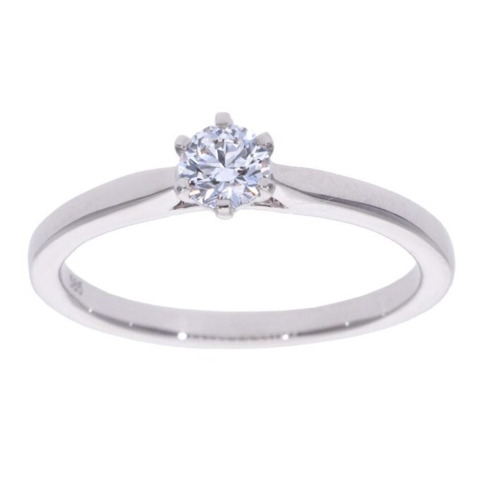 Kullast sõrmus teemantiga 0,28 ct. Kood: 113ap, 67ae