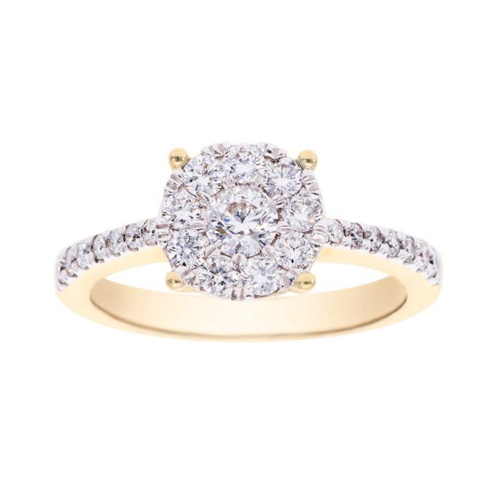 Kullast sõrmus teemantidega 0,80 ct. Kood: 252hkc, 50hkb, 120hm