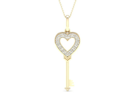 Kullast ripats teemantidega 0,08 ct. Kood: 123hka