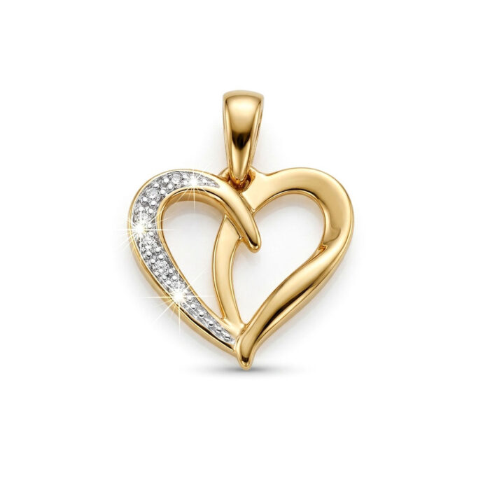 Kullast ripats teemantidega 0,02 ct. Kood: 123una