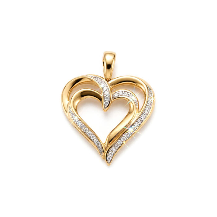 Kullast ripats teemantidega 0,11 ct. Kood: 124una