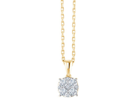 Gold pendant with 0,20 ct diamonds. Code: 127ay