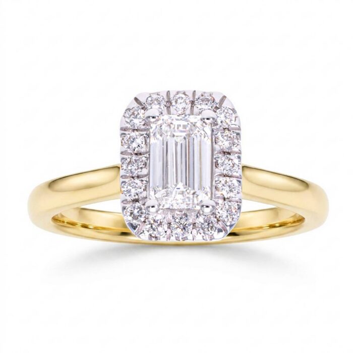 Kullast sõrmus teemantidega 0,90 ct. Kood: 131hm,51hh