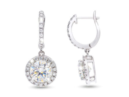 Kullast kõrvarõngad laboris kasvatatud ja looduslike teemantidega Kood: 137LAB-EX8392-W-1,00