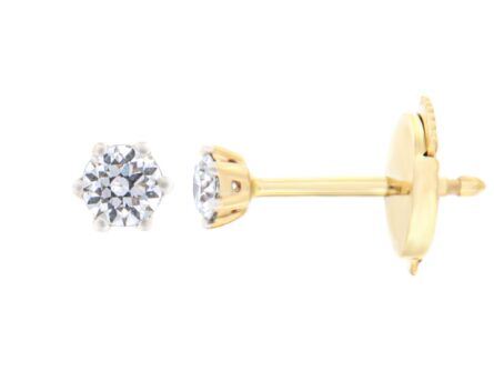 Gold earrings with 0,16 ct diamonds. Code: 80ay, 50ap